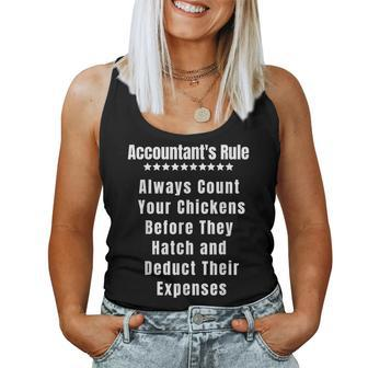 Accounting Rule Always Count Your Chickens Before They Hatch Women Tank Top | Mazezy