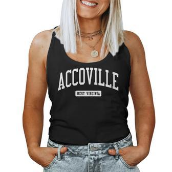 Accoville West Virginia Wv College University Sports Style Women Tank Top | Mazezy