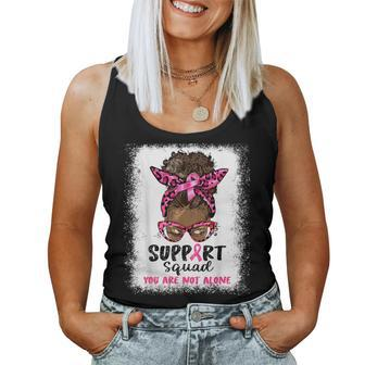 Afro Black Girls Support Squad Breast Cancer Awareness Women Tank Top | Mazezy