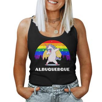 Albuquerque New Mexico - Lgbtq Gay Pride Rainbow Women Tank Top | Mazezy
