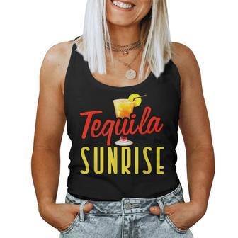 Alcohol Tequila Sunrise Cocktail Adult Holiday Women Tank Top | Mazezy