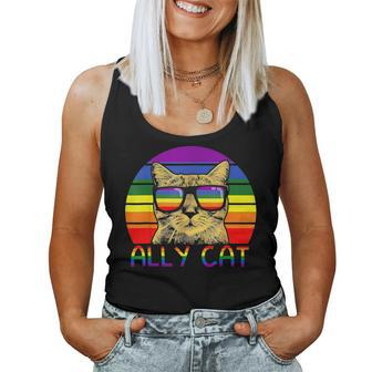 Ally Cat Lgbt Gay Pride Cat Daddy For Women Gifts Women Tank Top Basic Casual Daily Weekend Graphic - Seseable