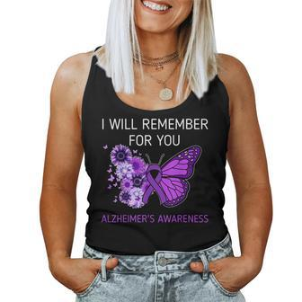 Alzheimer's Awareness I Will Remember You Butterfly Women Tank Top | Mazezy UK