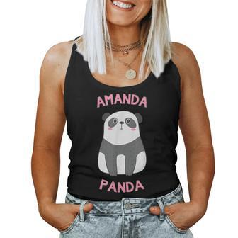 Amanda Panda Bear Women Tank Top | Mazezy