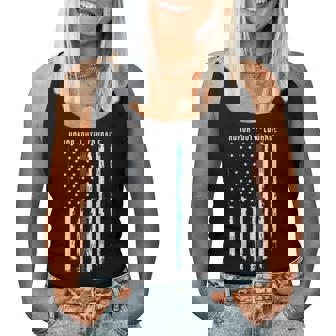 American Pride Honor Duty Courage Back The Blue Support Cops Women Tank Top | Mazezy