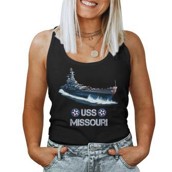 American World War 2 Naval Battleship Uss Missouri Women Tank Top Basic Casual Daily Weekend Graphic - Thegiftio UK