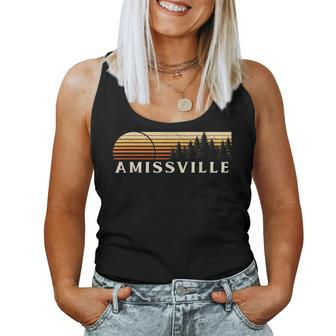 Amissville Va Vintage Evergreen Sunset Eighties Retro Women Tank Top | Mazezy