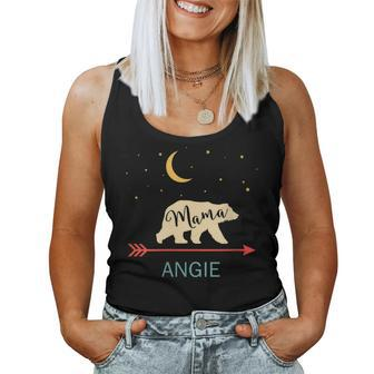 Angie Name Personalized Retro Mama Bear Women Tank Top | Mazezy