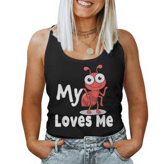Ant Lovers_My Aunt Loves Me Family For Nephew & Niece Women Tank Top - Seseable