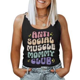 Anti Social Muscle Mommy Club Groovy Pump Cover Women Tank Top - Monsterry