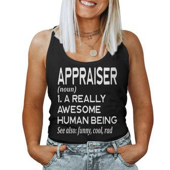 Appraiser Definition Real Estate Property Commercial Women Tank Top | Mazezy