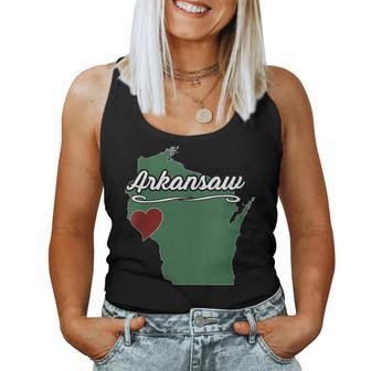 Arkansaw Wisconsin Wi Usa City State Souvenir Women Tank Top | Mazezy