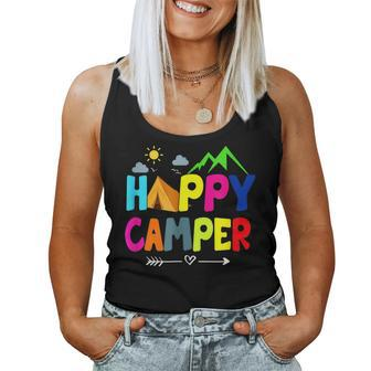Arrow Camper Happy Summer Camp Camping Men Women Kids Camping Women Tank Top | Mazezy