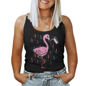 Asexual Flag Flamingo Lgbt Ace Pride Stuff Animal Women Tank Top | Mazezy