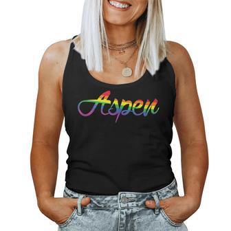 Aspen Colorado Pride Gay Parade Rainbow Flag 2023 Women Tank Top | Mazezy