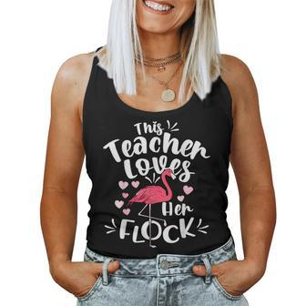 This Assistant Principal Loves Her Flock Flamingo Teacher For Teacher Women Tank Top | Mazezy