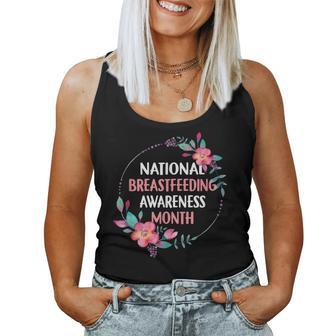 August Floral Mother National Breastfeeding Awareness Month Women Tank Top Weekend Graphic - Monsterry AU