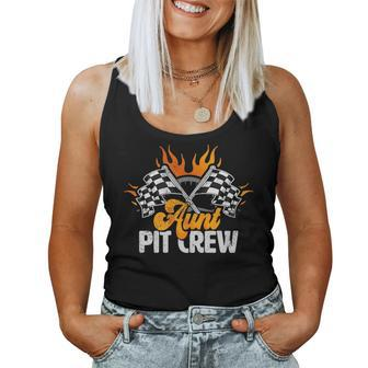 Aunt Pit Crew Race Car Birthday Party Racing Family Racing Women Tank Top | Mazezy