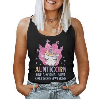 Aunticorn Like A Normal Aunt Only More Awesome Lgbt Women Tank Top Basic Casual Daily Weekend Graphic - Thegiftio UK