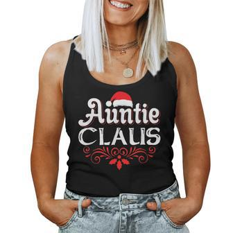 Auntie Claus Santa Pun Parody Soon To Be Aunt Xmas Party Women Tank Top - Monsterry CA