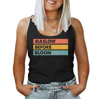 Autism Awareness Sped Teacher Maslow Before Bloom Women Tank Top Weekend Graphic - Monsterry AU