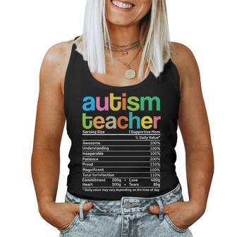 Autism Teacher Facts Autism Awareness For Teacher Women Tank Top | Mazezy