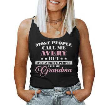 Avery Name Personalized Grandma Women Tank Top | Mazezy