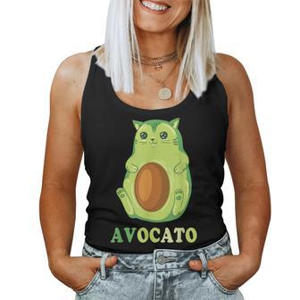 Avocato Avocado Lover Cat Women Tank Top | Mazezy