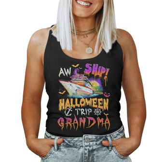 Aw Ship Halloween Trip Grandma Family Cruise Halloween Women Tank Top