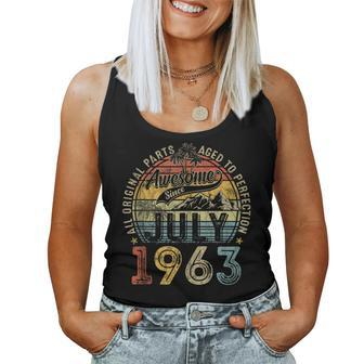 Awesome Since July 1963 Vintage Men 60Th Birthday 60Th Birthday Women Tank Top | Mazezy DE
