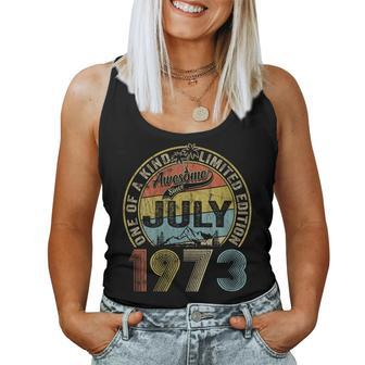 Awesome Since July 1973 50Th Birthday 50 Years Old Men 50Th Birthday Women Tank Top | Mazezy