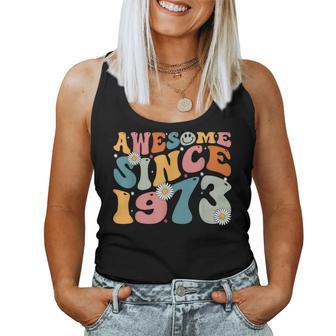 Awesome Since 1973 50Th Birthday Retro Gifts Born In 1973 Women Tank Top Weekend Graphic - Thegiftio UK