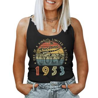 Awesome Since July 1953 Vintage 70Th Birthday 70 Years Old Women Tank Top Weekend Graphic - Monsterry UK