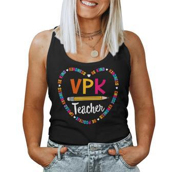 Back To School Vpk Teacher Voluntary Prekindergarten Squad Women Tank Top Weekend Graphic - Monsterry AU