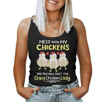 Backyard Crazy Chicken Lady Farmer Women Tank Top - Thegiftio UK