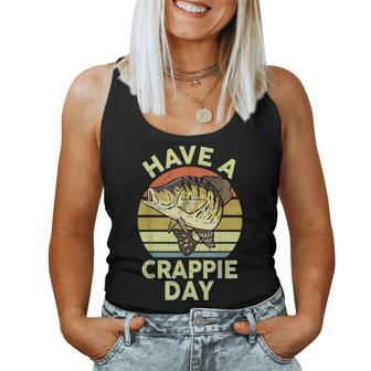 Bass Fish Dad Have Crappie Day Youth Boy Fishing Women Tank Top - Monsterry