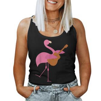 Beautiful Flamingo Playing Guitar Musician Women Tank Top | Mazezy UK