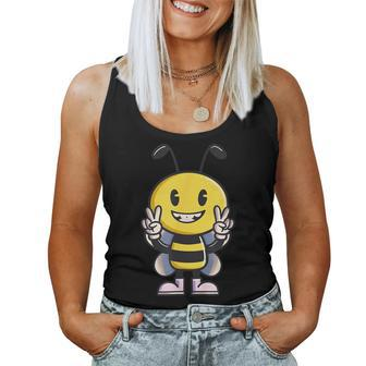 Bee - Cute Adorable Ilustration - Classic Women Tank Top Weekend Graphic - Seseable