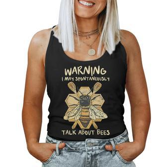 Bee Honeycomb Beekeeper Apiarist Funny Beekeeping Lover Women Tank Top Basic Casual Daily Weekend Graphic - Seseable