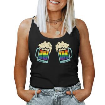 Beer Bra Lesbian Gay Pride Ally Rainbow Lgbtq Women Women Tank Top | Mazezy