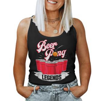 Beer Pong Legends Alcohol Drinking Party College Women Tank Top | Mazezy