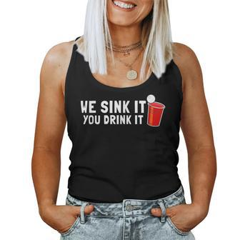 Beer Pong Saying Alcohol College Women Tank Top | Mazezy