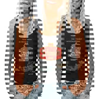 Beer Schmidt Beer Retro Defunct Nature Scene  Women Tank Top Basic Casual Daily Weekend Graphic