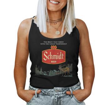 Beer Schmidt Beer Retro Defunct Nature Scene Women Tank Top Basic Casual Daily Weekend Graphic - Thegiftio UK