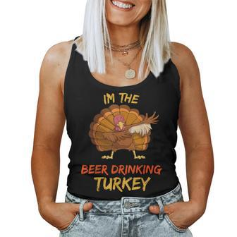 Beer Turkey Matching Family Group Thanksgiving Party Pj Women Tank Top | Mazezy