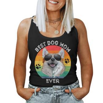 Best Dog Mom Ever Rainbow Corgi Sunglasses Women Tank Top | Mazezy