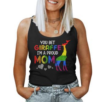 You Bet Giraffe Im A Proud Mom Pride Lgbt Happy Women Tank Top | Mazezy