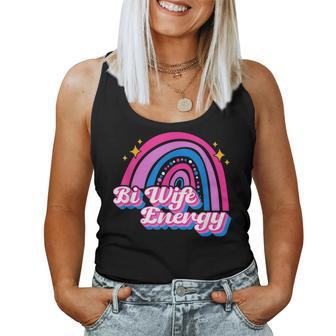 Bi Wife Energy Bisexual Pride Bisexual Flag Lgbtq Support Women Tank Top | Mazezy