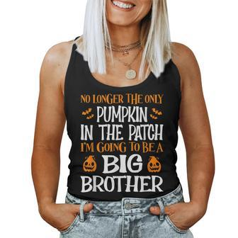 Big Brother Fall Pregnancy Announcement Halloween Boys Halloween Women Tank Top | Mazezy
