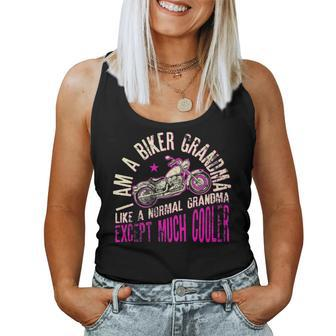 I Am A Biker Grandma Motorcyle Quote For Women Women Tank Top | Mazezy CA